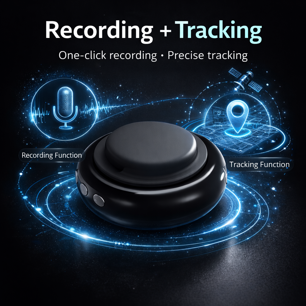 Global Recording Tracker - Advanced GPS Tracking Device with High-Quality Audio Recording Features,Strong Magnetic