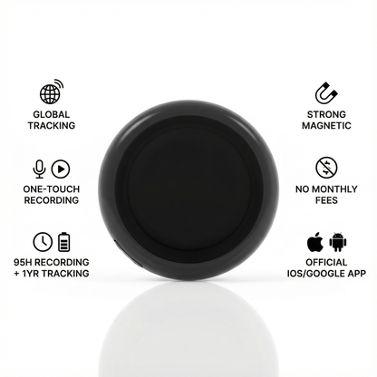 Global Recording Tracker - Advanced GPS Tracking Device with High-Quality Audio Recording Features,Strong Magnetic
