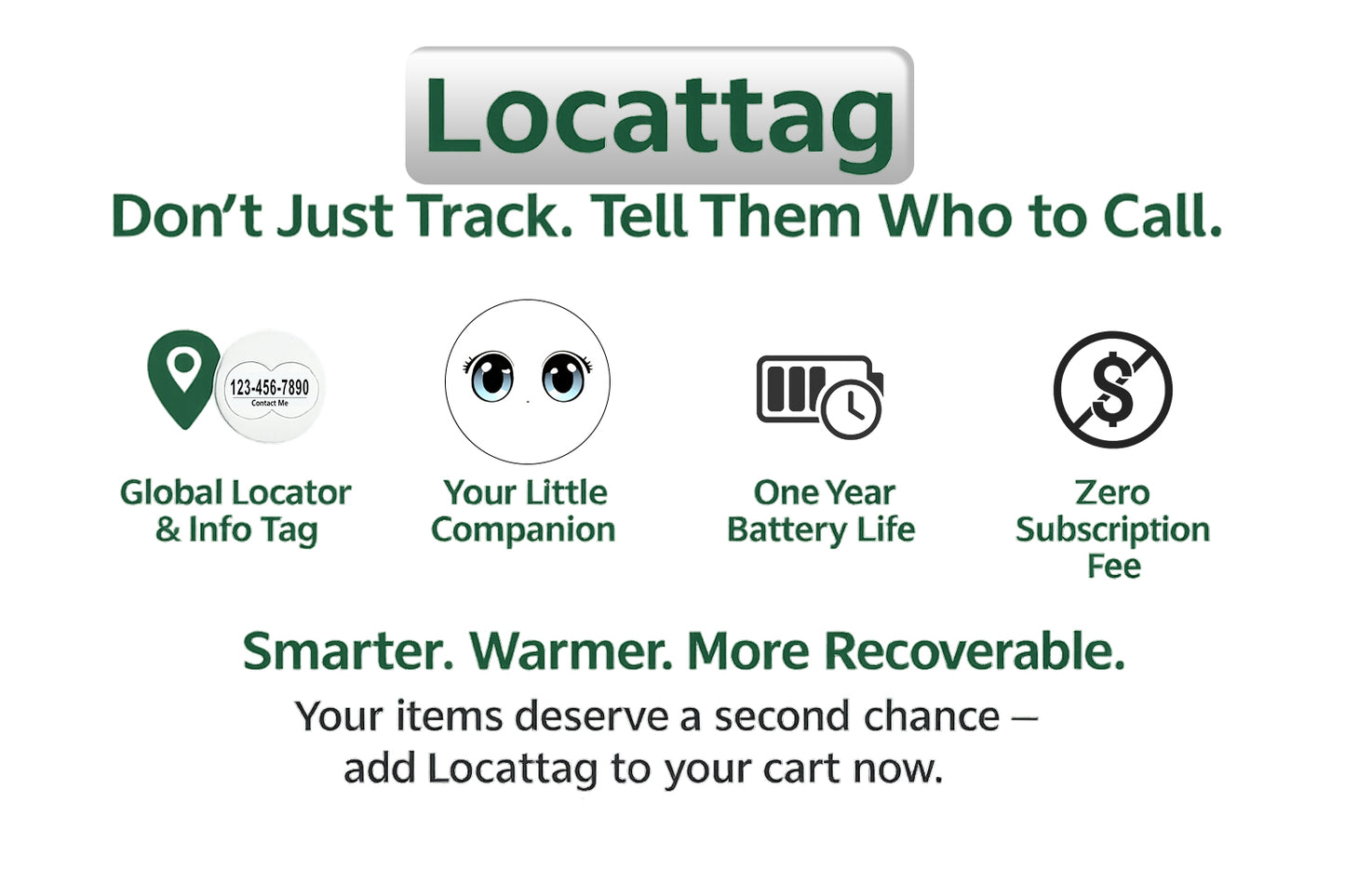 Locattag Wireless electronic devices for locating and tracking personal objects, wallets, backpacks, luggage