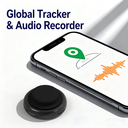 Global Recording Tracker - Advanced GPS Tracking Device with High-Quality Audio Recording Features,Strong Magnetic