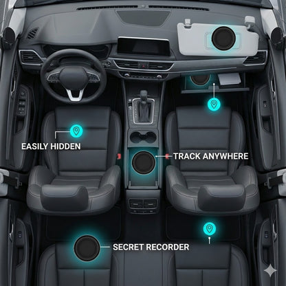 Global Recording Tracker - Advanced GPS Tracking Device with High-Quality Audio Recording Features,Strong Magnetic